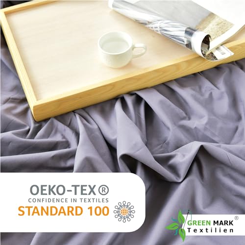 Klassische Bettlaken 100% Baumwolle ohne Gummizug Größe: 180×275 cm, grau - 7
