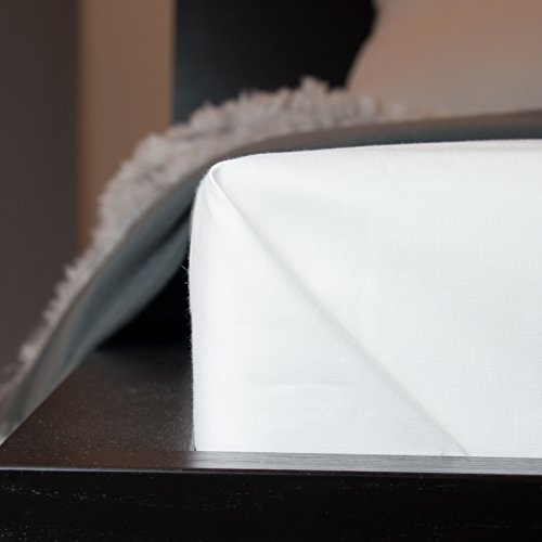 ZOLLNER Bettlaken 240×290 cm, 100% Baumwolle, weiß - 6