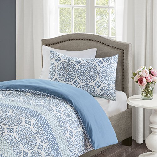 Bettwäsche 135x200cm 2-teilig Bettbezug Kissenbezug 80x80cm Blau Ornamente Weiche Mikrofaser Geometrisch Sybil Ideal für Schlafzimmer - 2