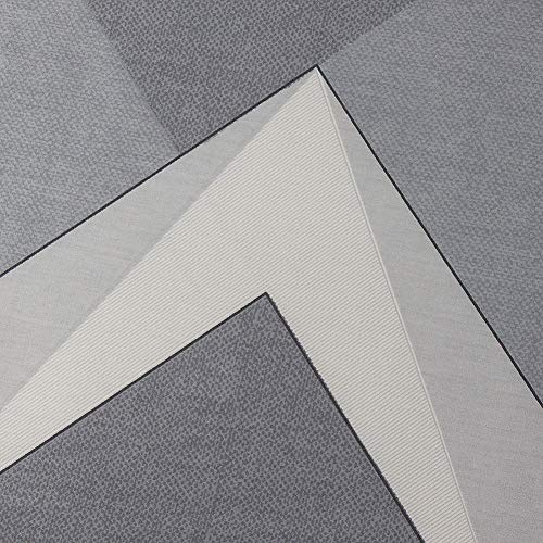 KEAYOO Bettwäsche Grau Weiß 135x200 Geometrische Wendebettwäsche 100% Bauwolle 2 Teilig Set mit Reißverschluss - 5
